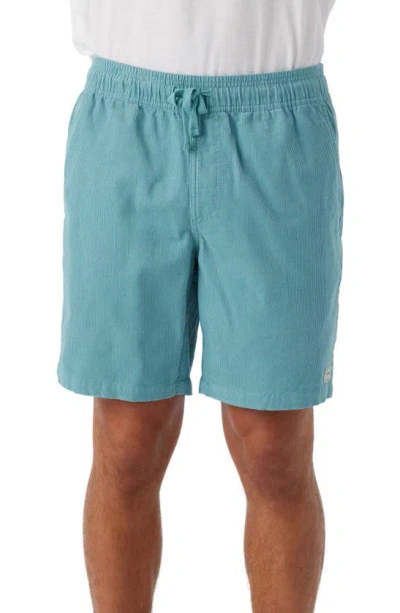 O'neill Stretch Corduroy Drawstring Shorts In Scrub Blue