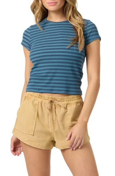 O'neill Stripe Baby Tee In Blue