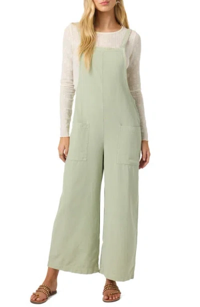 O'neill Summerlin 2 Cotton & Linen Overalls In Green