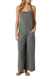 O'neill Juniors' Summerlin Sleeveless Jumpsuit In Washed Black