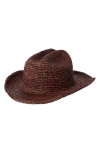 O'neill Sunlit Straw Cowboy Hat In Chocolate
