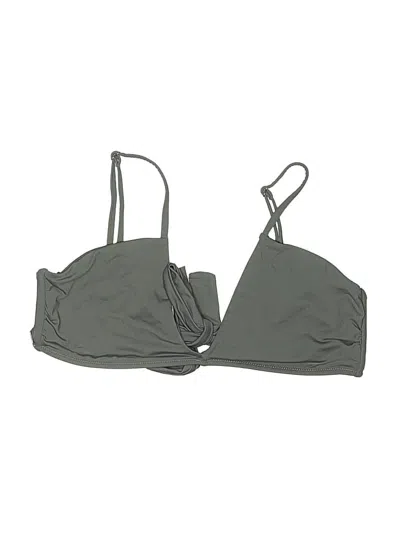 Pre-owned O'neill Swimsuit Top Gray Solid Pattern Swimwear