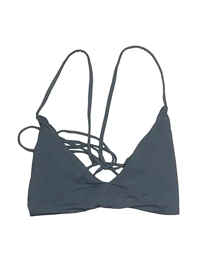 Pre-owned O'neill Swimsuit Top Gray Solid Pattern Swimwear