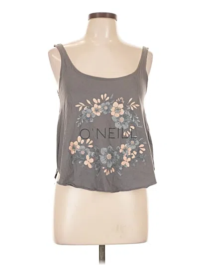 Pre-owned O'neill Tank Top Gray Strapless Neckline Tops