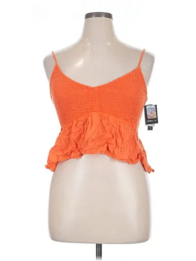 O'neill Tank Top Orange Strapless Neckline Tops