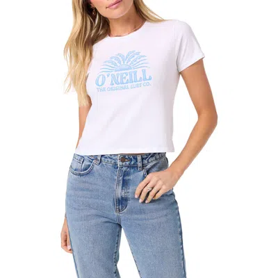 O'neill Throne Cotton Graphic Baby Tee In Pink