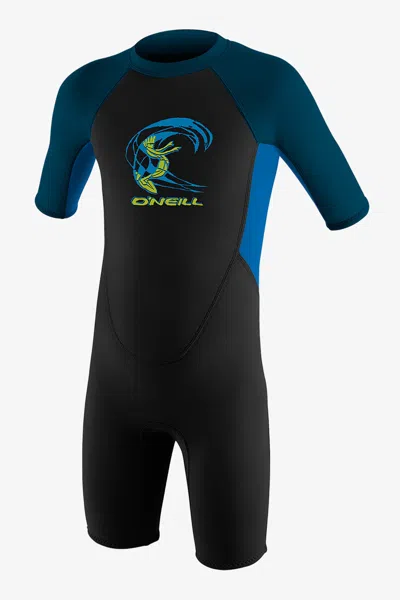 O'neill Toddler Reactor-2 2mm Back Zip Short Sleeves Spring Wetsuit In Blue