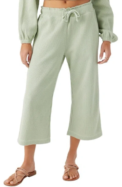 O'neill Tour Waffle Knit Crop Pants In Desert Sage