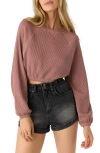 O'neill Tour Waffle Knit Crop Top In Burlwood