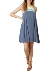 O'neill Tristyn Halter Mini Dress In Blue In Blue