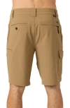 O'neill Trvlr Hybrid Cargo Shorts In Dark Khaki