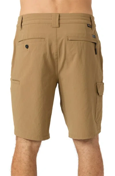 O'neill Trvlr Hybrid Cargo Shorts In Dark Khaki