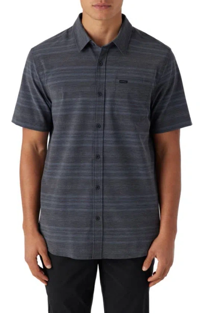 O'neill Trvlr Traverse Stripe Upf 50+ Button-up Shirt In Black