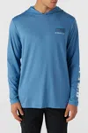 O'neill Trvlr Upf Hooded Long Sleeve Tee In Copen Blue In Blue