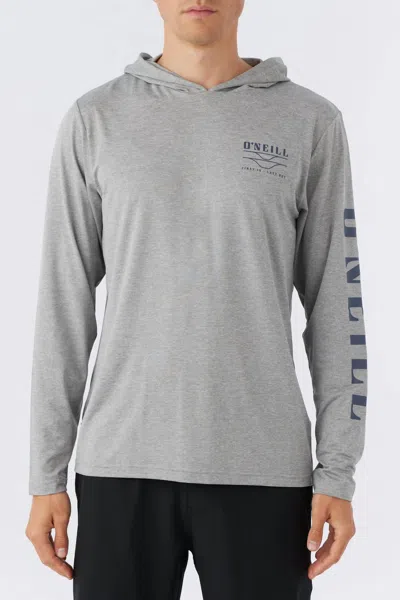O'neill Trvlr Upf Snap Long Sleeve Hoodie In Heather Gray