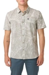 O'neill Trvlr Upf Traverse Floral Short Sleeve Performance Button-up Shirt In Brown