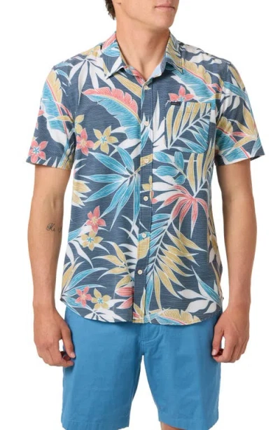 O'neill Trvlr Upf Traverse Print Short Sleeve Performance Button-up Shirt