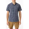 O'neill Trvlr Upf Traverse Short Sleeve Performance Button-up Shirt In Blue