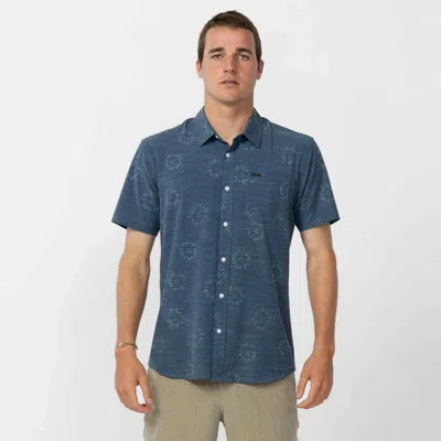 O'neill Trvlr Upf Traverse Short Sleeve Standard Button-up Shirt In Midnight Navy In Blue