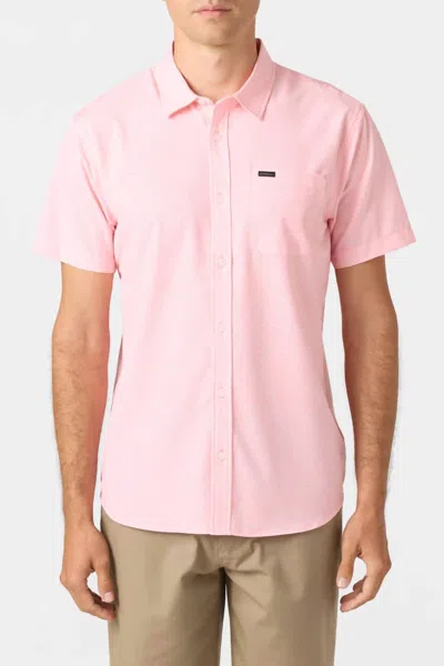 O'neill Trvlr Upf Traverse Standard Fit Shirt In Candlelight In Pink