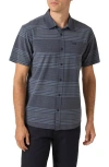 O'neill Trvlr Upf Traverse Stripe Short Sleeve Performance Button-up Shirt In Black