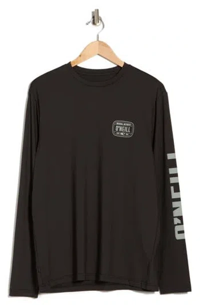 O'neill Trvlr Upf Wordmark Long Sleeve T-shirt In Black