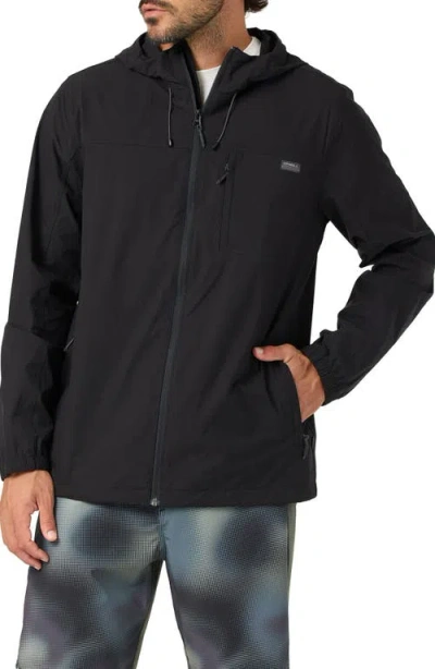 O'neill Trvlr Windbreaker Jacket In Black