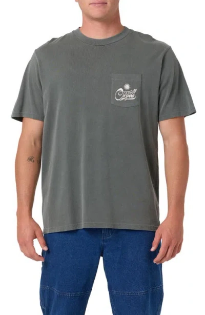 O'neill Twisted Sun Vintage Graphic Pocket T-shirt In Green