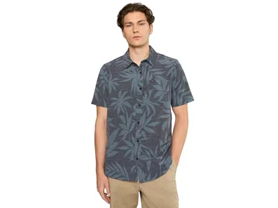 O'neill Upf Slub Relaxed Short Sleeve Woven Shirt In Gray