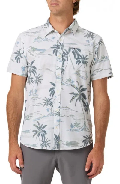 O'neill Upf Slub Standard Short Sleeve Performance Button-up Shirt In Multi