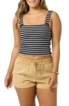 O'neill Vanessa Stripe Rib Tank In Black