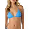 O'neill Venice Saltwater Solids Bikini Top In Blue