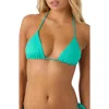 O'neill Women's Saltwater Solids Venice Bikini Top In Peacock Green