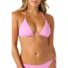 O'neill Venice Saltwater Solids Bikini Top In Pink