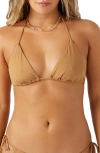 O'neill Venice Saltwater Solids Bikini Top In Tobacco Brown