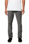 O'neill Venture E-waist Hybrid Pants In Heather Grey In Gray