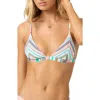 O'neill Villa Stripe Seaside Bikini Top In Multi Colored