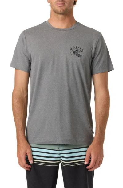O'neill Wave Brain Upf Performance Graphic T-shirt In Gray