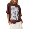 O'neill Wave Oversized Graphic T-shirt In Brown