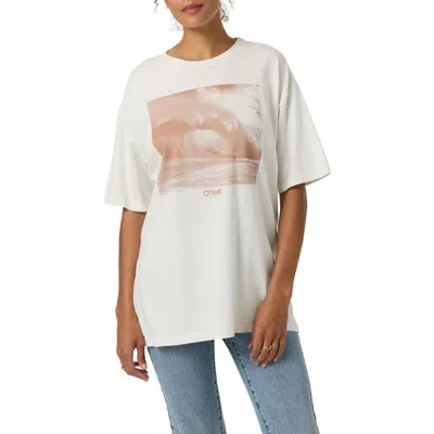 O'neill Wave Tone Oversize Graphic T-shirt In White