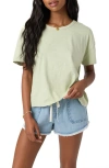 O'neill Wavelength Slub Cotton Jersey Crewneck T-shirt In Green