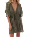 O'neill Wilder Fly Away Swim Cover-up In Olive In Green