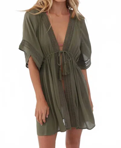 O'neill Wilder Fly Away Swim Cover-up In Olive In Green
