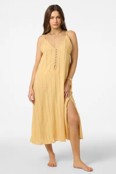 O'neill Women's Addison Midi Cover-up Dress In Brown
