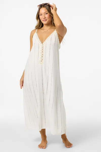 O'neill Women's Addison Midi Cover-up Dress In White