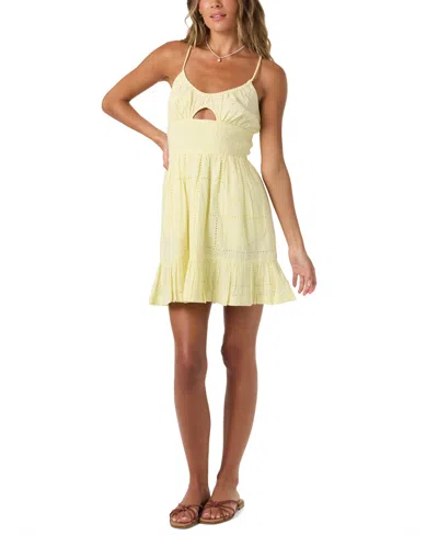 O'neill Adelaide Cutout Minidress In Yellow