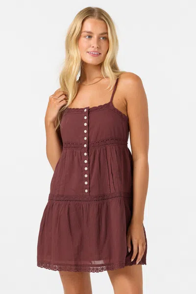O'neill Women's Allister Short Dress In Burgundy