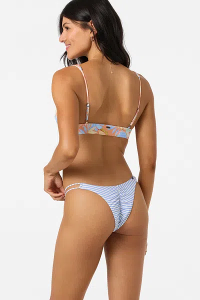 O'neill Women's Almeria Tropical Bondi Skimpy Bottoms, Size 2xl, Elastane/polyamide, Best Women's Swimwear,  In Blue