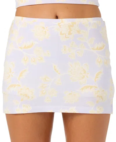 O'neill Women's Alyssa Pull-on Floral Micro-mini Skort In Lavender Blue