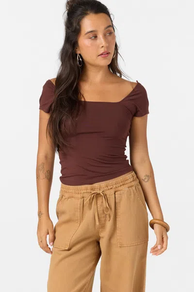 O'neill Women's Alyssa Solid Top In Brown